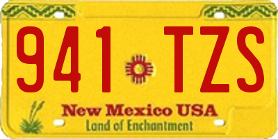 NM license plate 941TZS