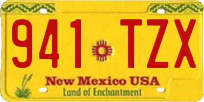 NM license plate 941TZX