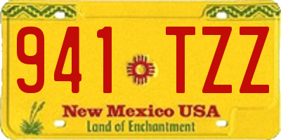 NM license plate 941TZZ