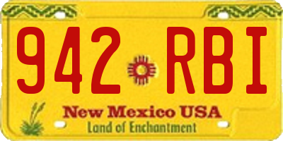 NM license plate 942RBI