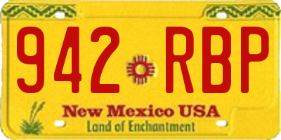 NM license plate 942RBP