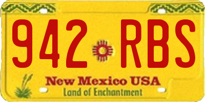 NM license plate 942RBS