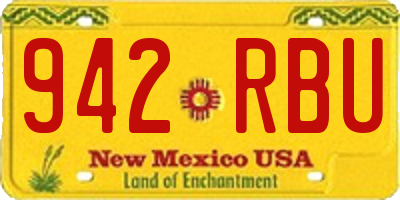 NM license plate 942RBU