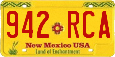 NM license plate 942RCA