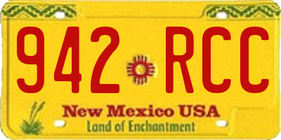 NM license plate 942RCC