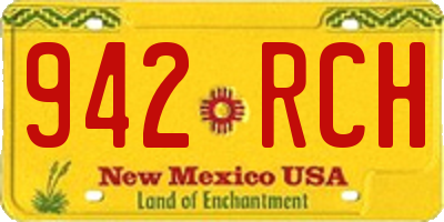 NM license plate 942RCH