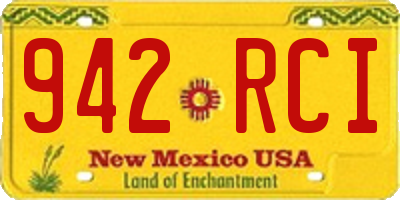 NM license plate 942RCI