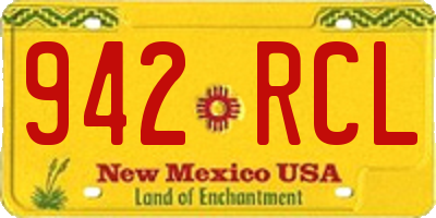 NM license plate 942RCL