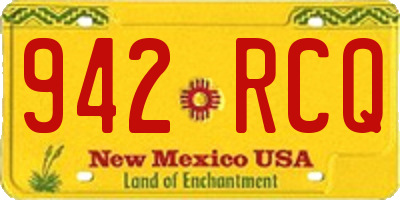 NM license plate 942RCQ