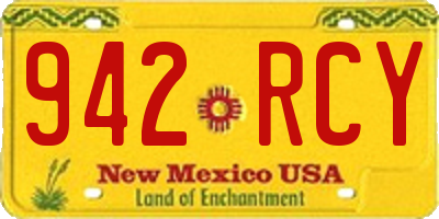NM license plate 942RCY