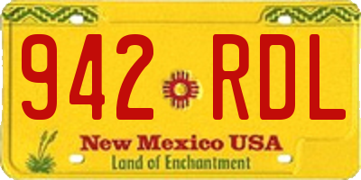 NM license plate 942RDL