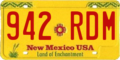 NM license plate 942RDM
