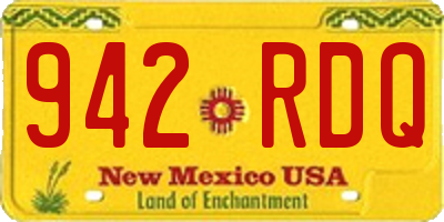 NM license plate 942RDQ