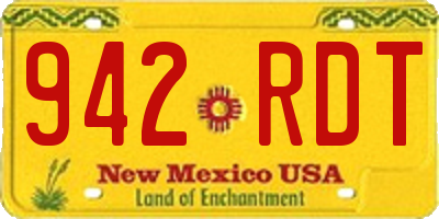 NM license plate 942RDT