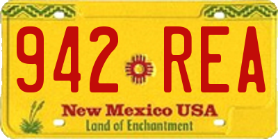 NM license plate 942REA