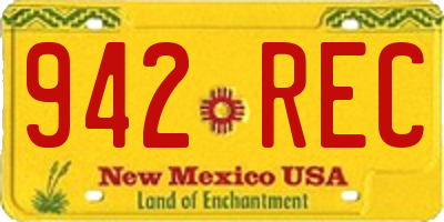 NM license plate 942REC