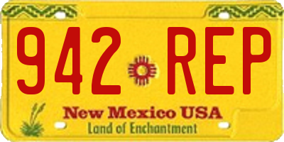 NM license plate 942REP