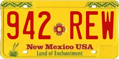 NM license plate 942REW