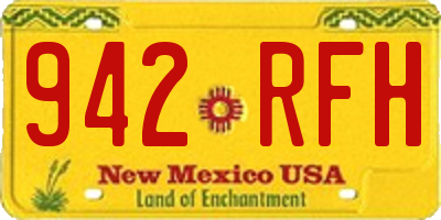 NM license plate 942RFH