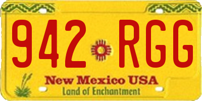 NM license plate 942RGG