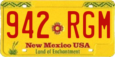 NM license plate 942RGM
