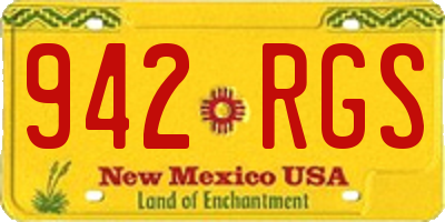 NM license plate 942RGS