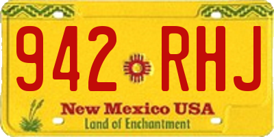 NM license plate 942RHJ