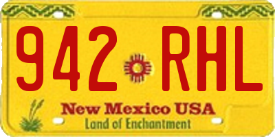 NM license plate 942RHL