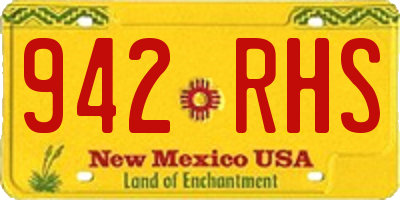 NM license plate 942RHS
