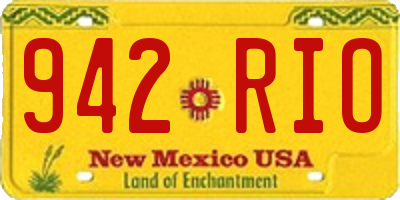NM license plate 942RIO