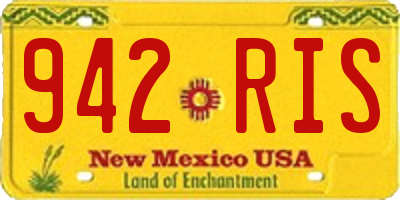 NM license plate 942RIS