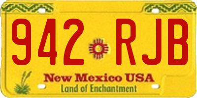 NM license plate 942RJB