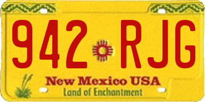 NM license plate 942RJG