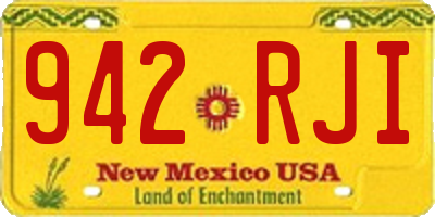 NM license plate 942RJI