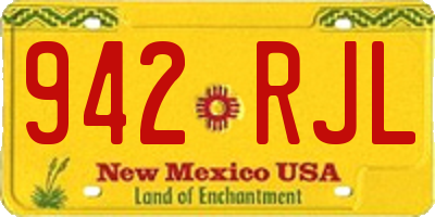 NM license plate 942RJL