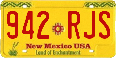 NM license plate 942RJS