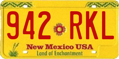 NM license plate 942RKL