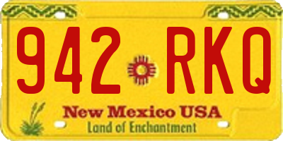 NM license plate 942RKQ