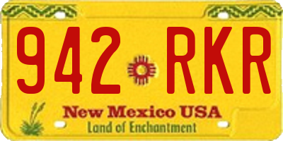 NM license plate 942RKR