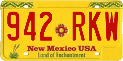 NM license plate 942RKW