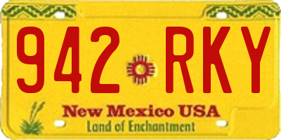 NM license plate 942RKY