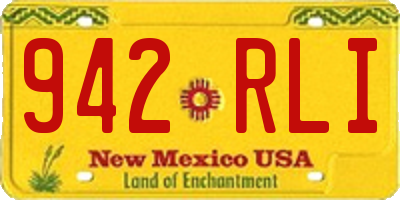 NM license plate 942RLI