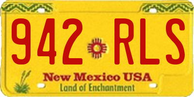 NM license plate 942RLS