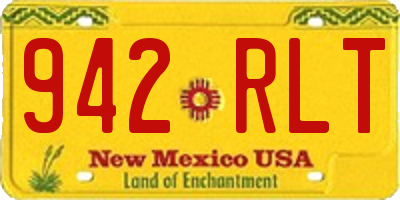 NM license plate 942RLT