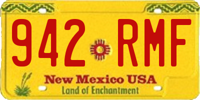 NM license plate 942RMF