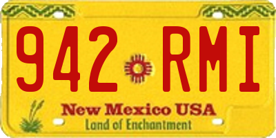NM license plate 942RMI