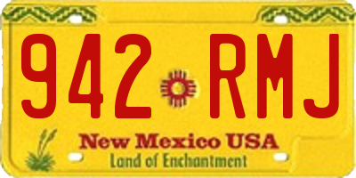 NM license plate 942RMJ