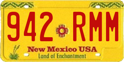 NM license plate 942RMM