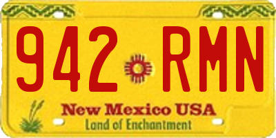 NM license plate 942RMN