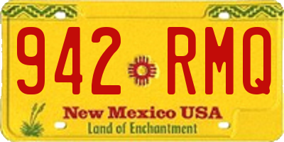 NM license plate 942RMQ